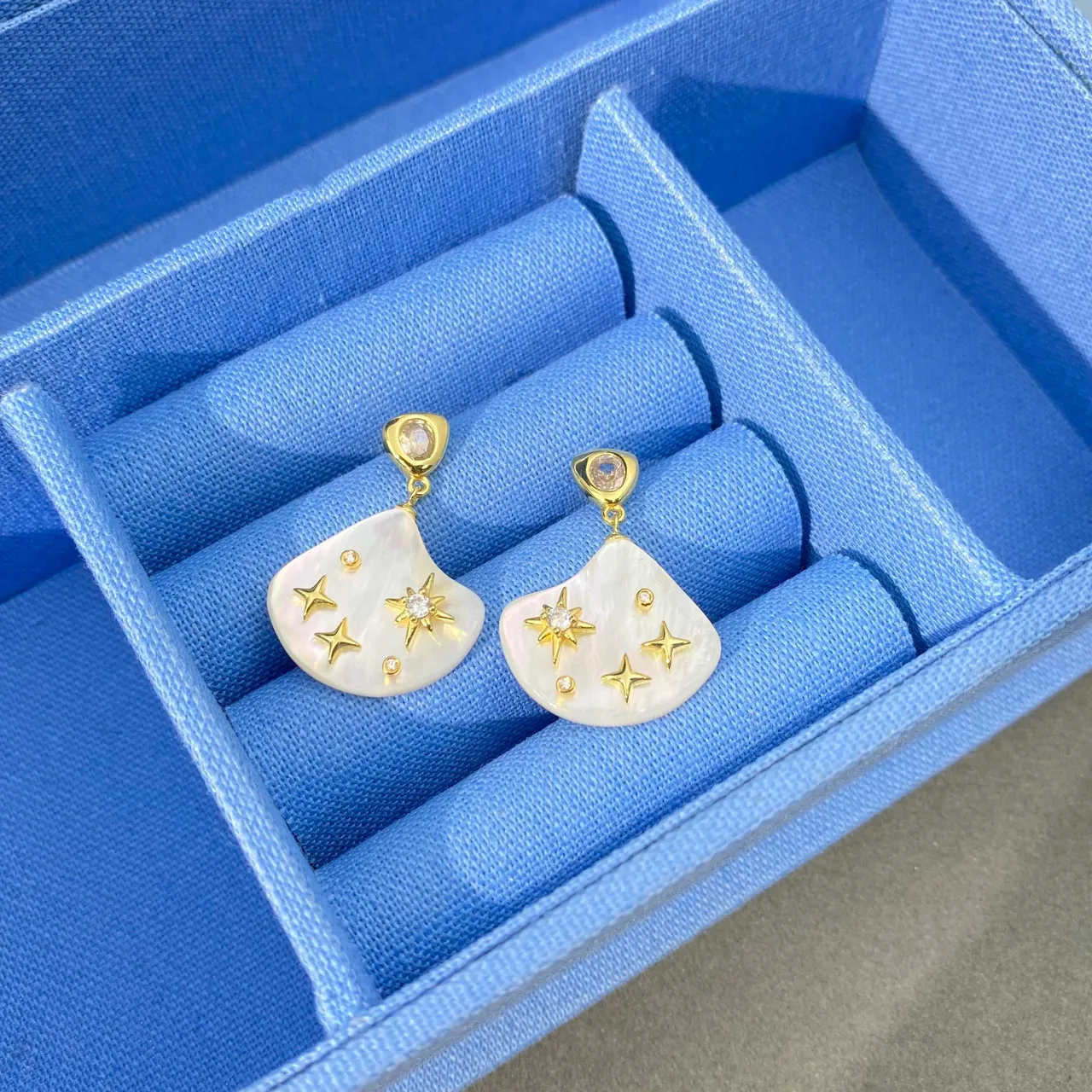 HEFANG Mother-of-Pearl Star Drop Earrings 9