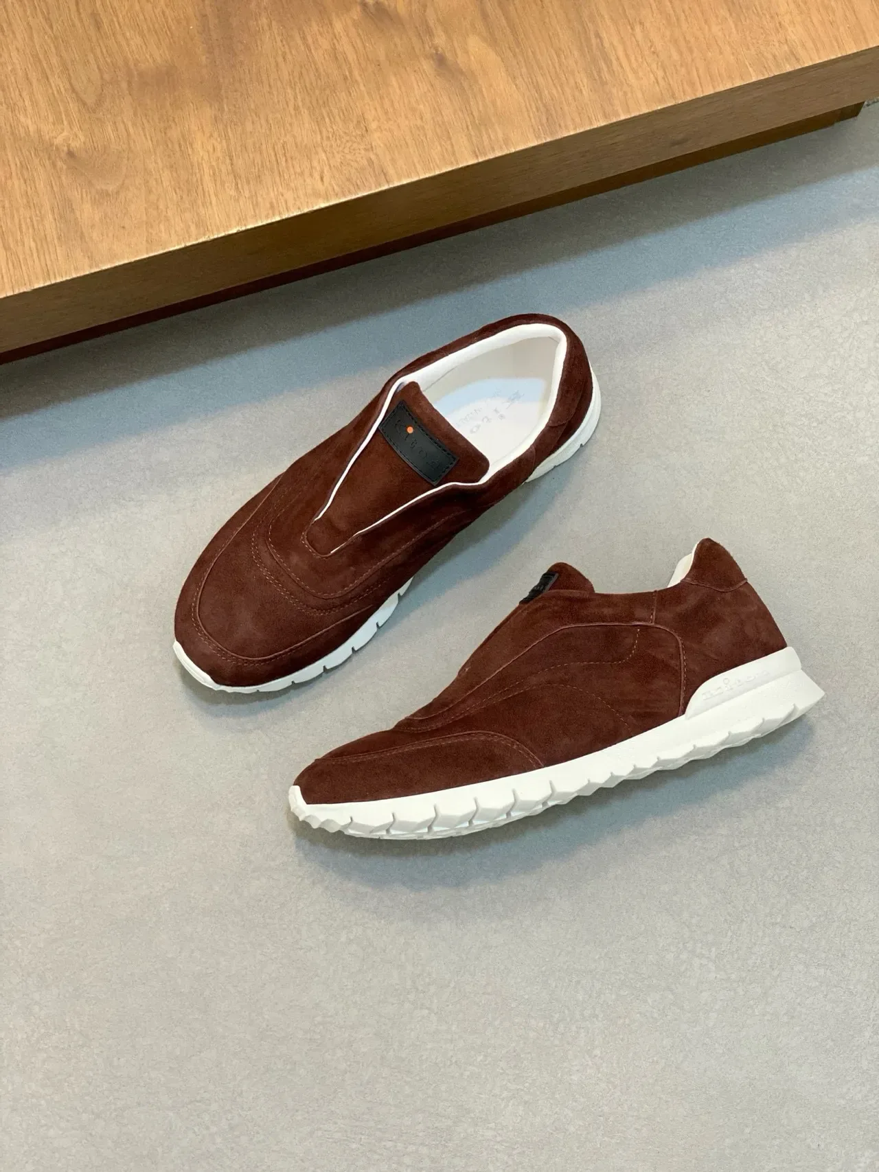 Hilton Slip-On Suede Brown Lifestyle Sneakers 5