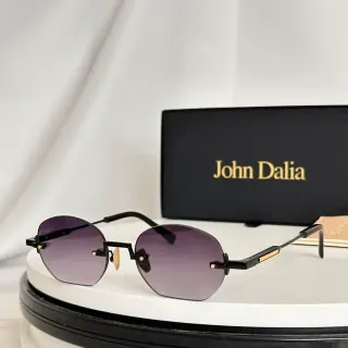 John Dalia Rimless-Style Oval Gradient Sunglasses