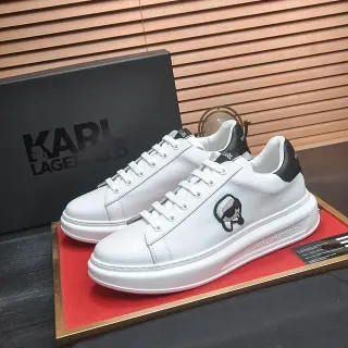 Karl Lagerfeld IKONIK zapatillas lifestyle blancas y negras low-top con suela de plataforma