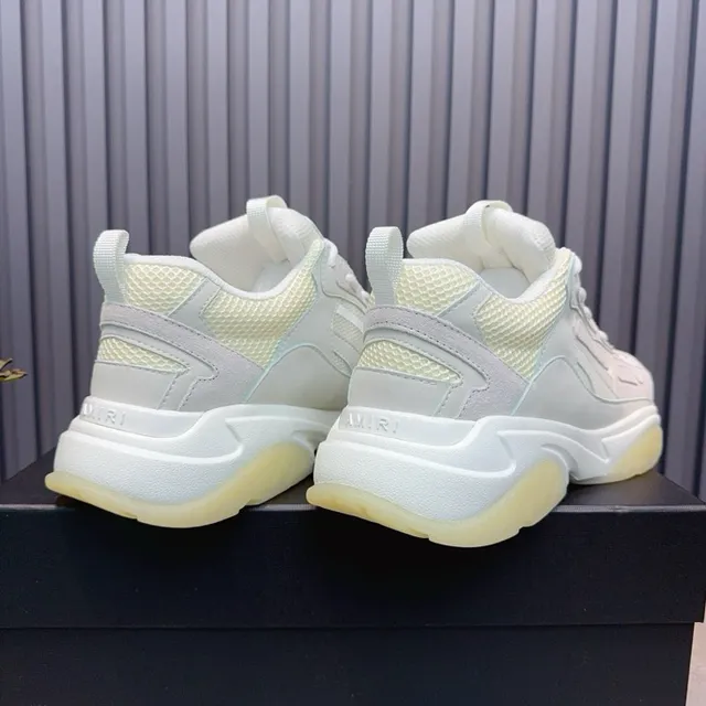 Light Gray and Pale Yellow Chunky Sneakers 2