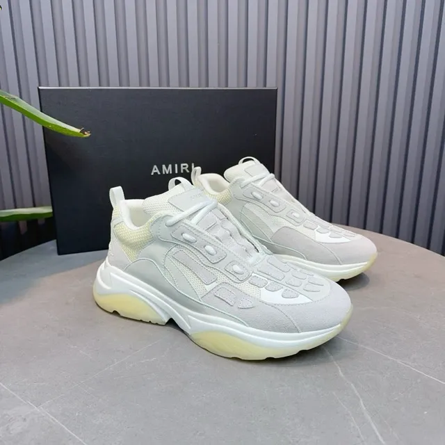Light Gray and Pale Yellow Chunky Sneakers 6