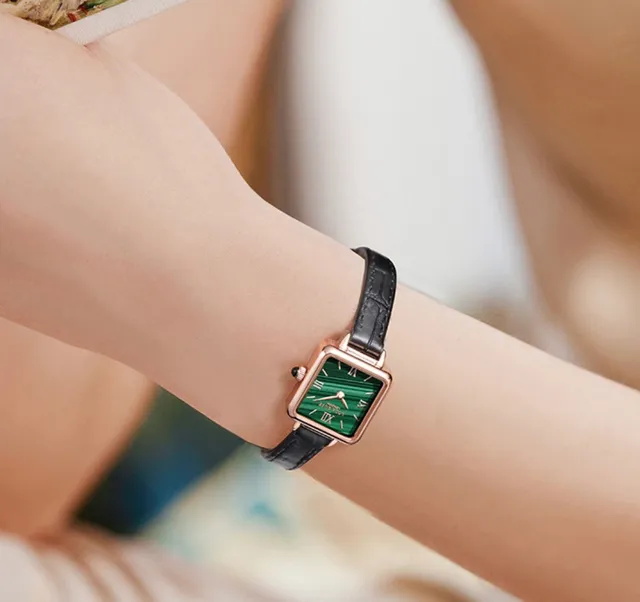 Lola Rose Mini Square Malachite Dial Quartz Watch 2
