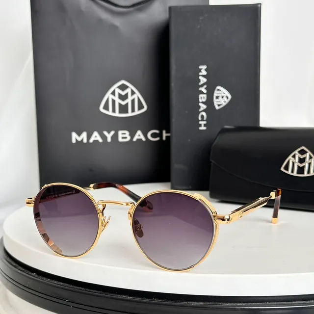MAYBACH Round Metal Frame Gradient Lens Sunglasses 5