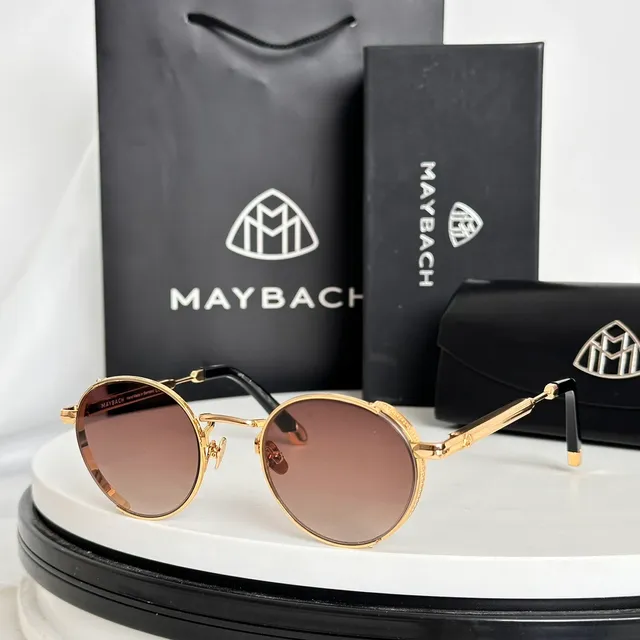 MAYBACH Round Metal Frame Gradient Lens Sunglasses 8