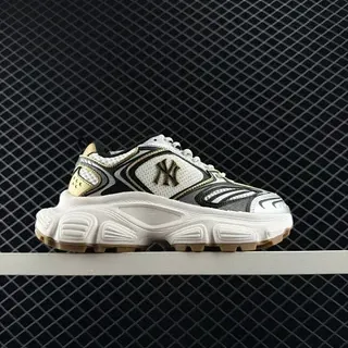MLB Winner Chunky أبيض أسود ذهبي منخفض الظهر حذاء رياضي سميك