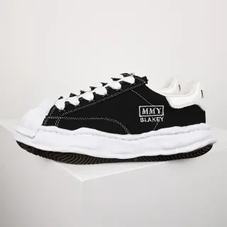 MMY BLAKEY Preto e Branco Sapatilha de Lona Desconstruída