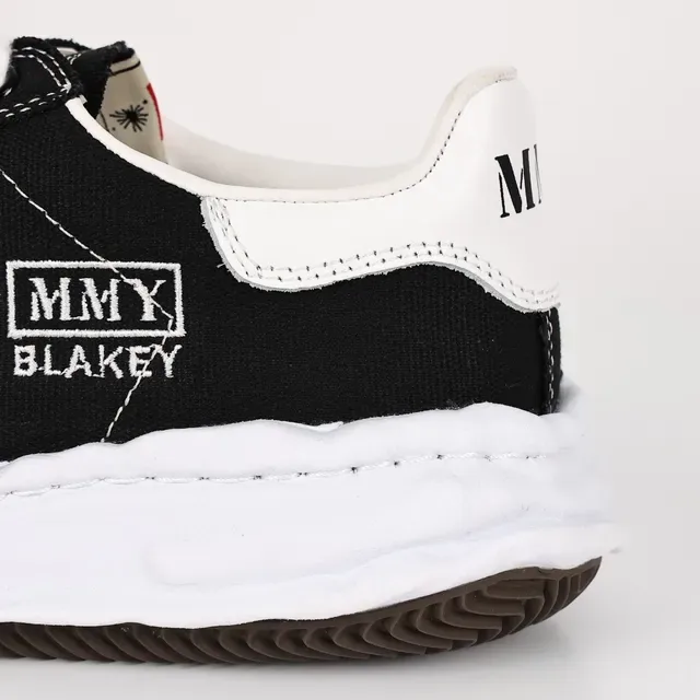 MMY BLAKEY Black and White Deconstructed Canvas Sneaker 4