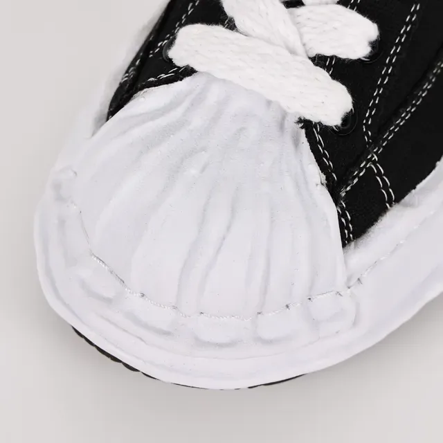 MMY BLAKEY Black and White Deconstructed Canvas Sneaker 5