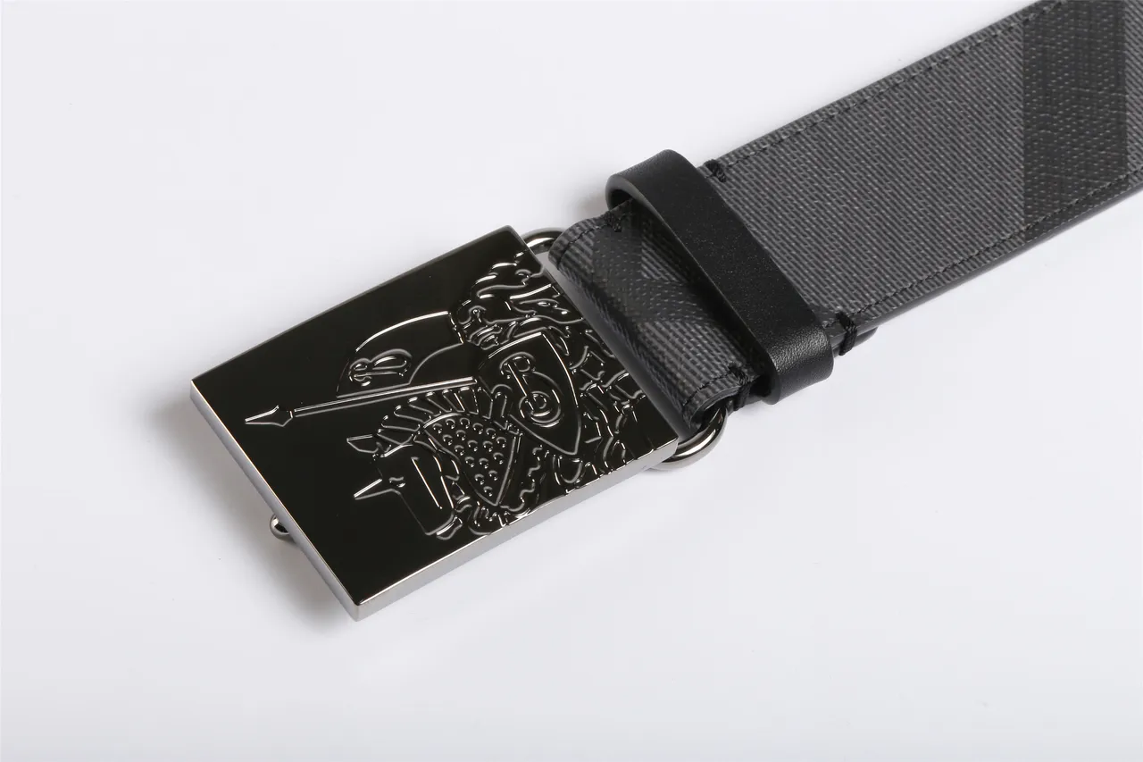 Monochrome Geometric Pattern Woven Leather Belt 3