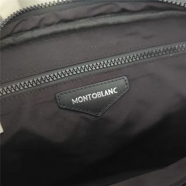 Montblanc Meisterstück Noir Gris matelassé monogramme cuir embossé M motif sac messager 2
