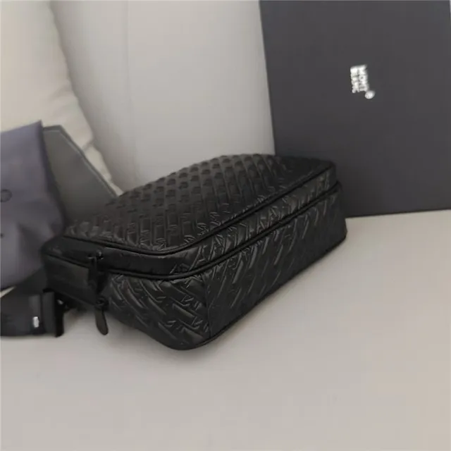Montblanc Meisterstück Noir Gris matelassé monogramme cuir embossé M motif sac messager 6