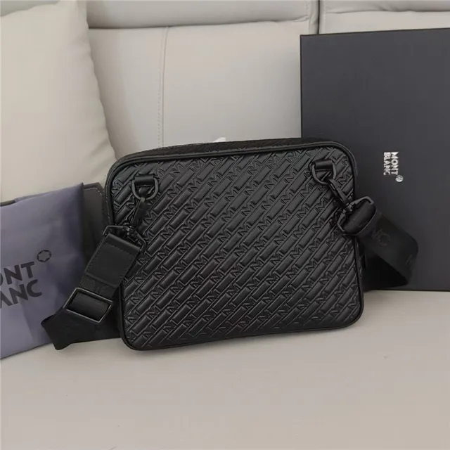Montblanc Meisterstück Noir Gris matelassé monogramme cuir embossé M motif sac messager 7