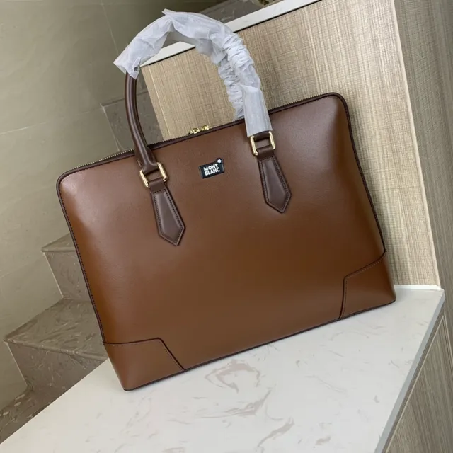 Montblanc Meisterstück Brown Structured Top-Handle Tote Bag 7