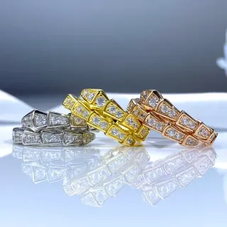 Multi-Metal Geometric Pavé Diamond Stackable Rings