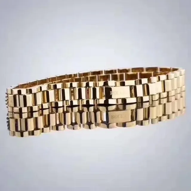 Multicolor Metal Link Deployant Clasp Bracelet 5