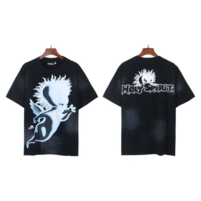 Oversized Graphic Print Bleached Effect T-Shirt 4