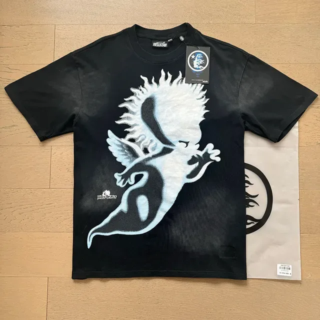 Oversized Graphic Print Bleached Effect T-Shirt 9