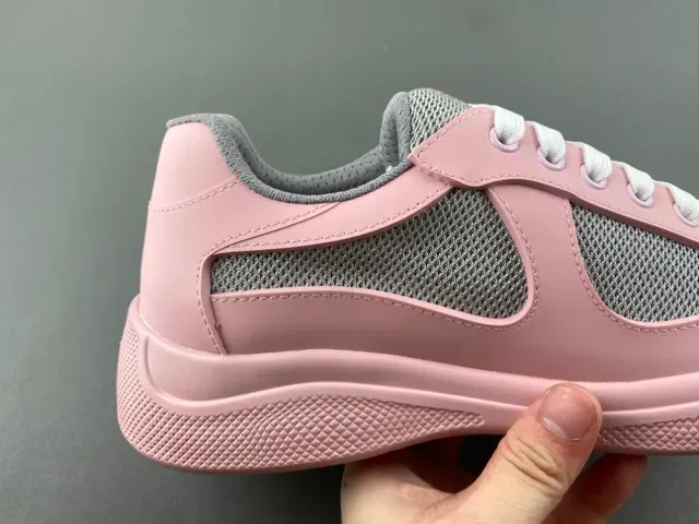 Pink and Gray Mesh Panel Lifestyle Sneaker 3