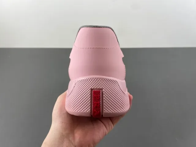 Pink and Gray Mesh Panel Lifestyle Sneaker 4