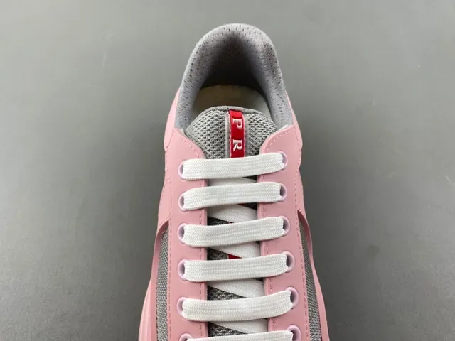 Pink and Gray Mesh Panel Lifestyle Sneaker 6