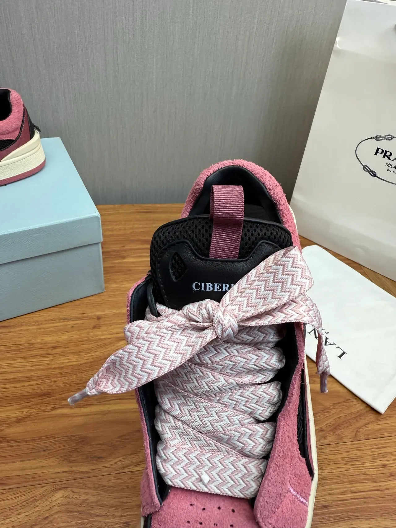 Pink Black Laceless Slip-On Suede And Leather Sneakers 10