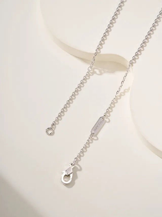 Purple Enamel Four-Petal Clover Pendant Necklace 2