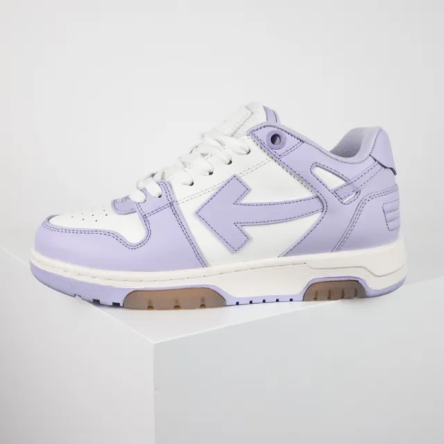 Purple White Low-Top Layered Leather Sneakers 9