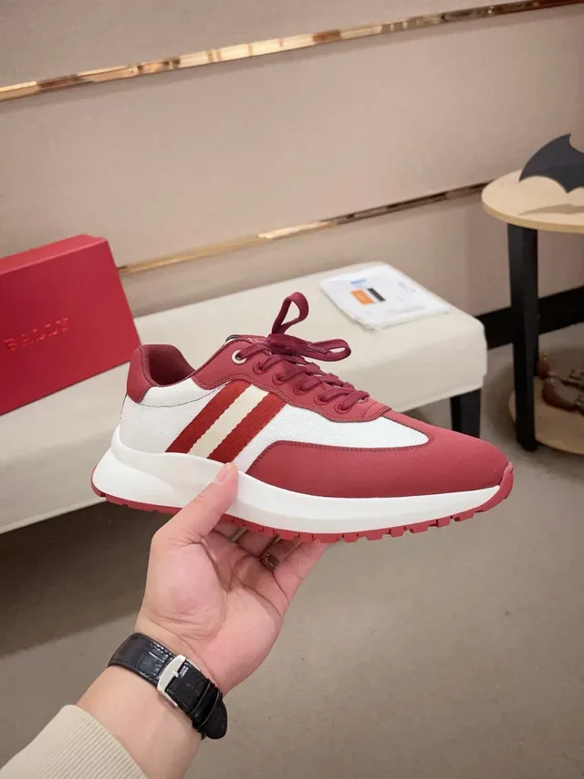 Red and White Stripe Accent Lifestyle Sneaker 4