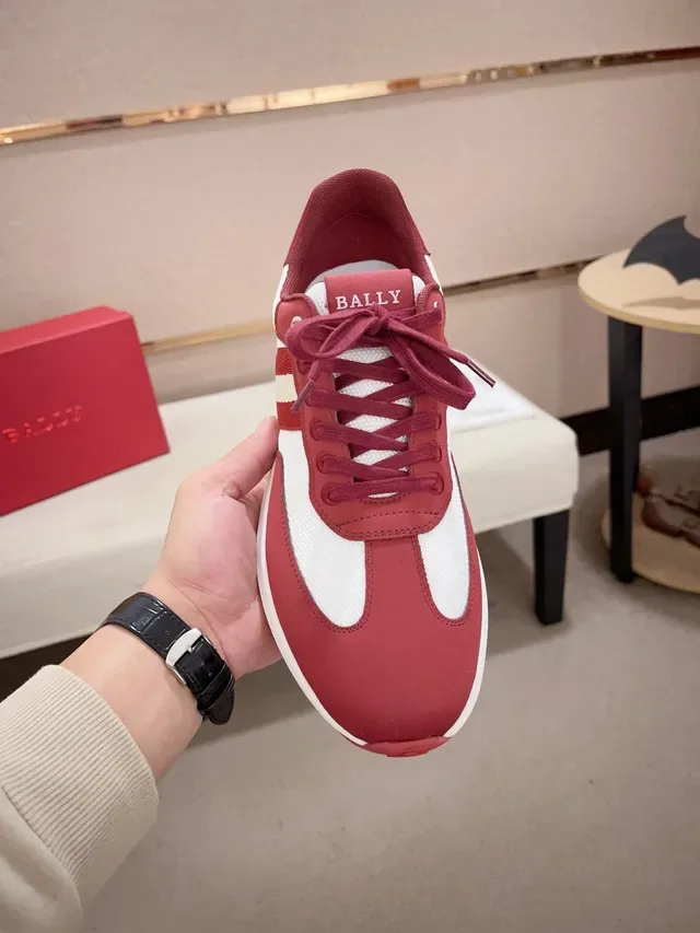 Red and White Stripe Accent Lifestyle Sneaker 5