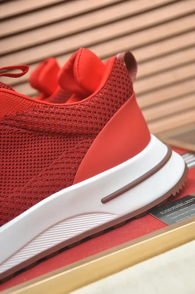Red Mesh Upper White Midsole Gum Outsole Lifestyle Sneaker 2