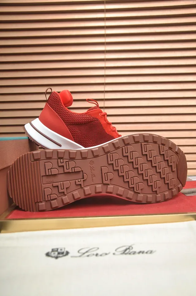 Red Mesh Upper White Midsole Gum Outsole Lifestyle Sneaker 3