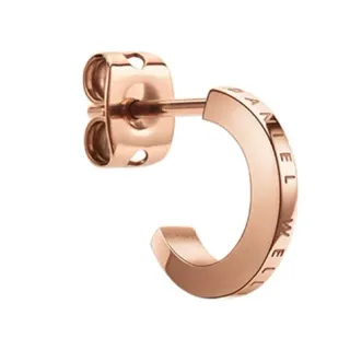 Rose Gold Engraved C-Hoop Earring