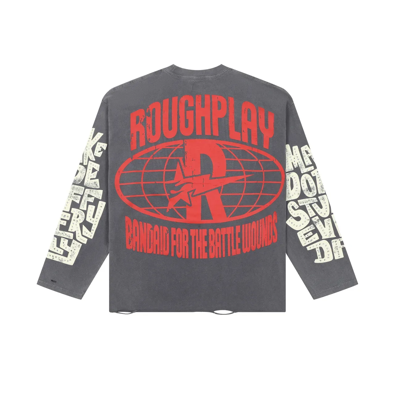 ROUCH Graphic Print Rhinestone-Embellished Long-Sleeve T-Shirt 8