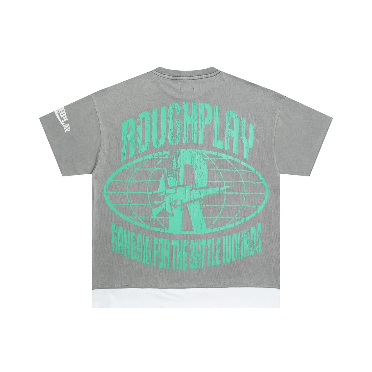 Rough Play Oversized Distressed Graphic T-Shirt 4