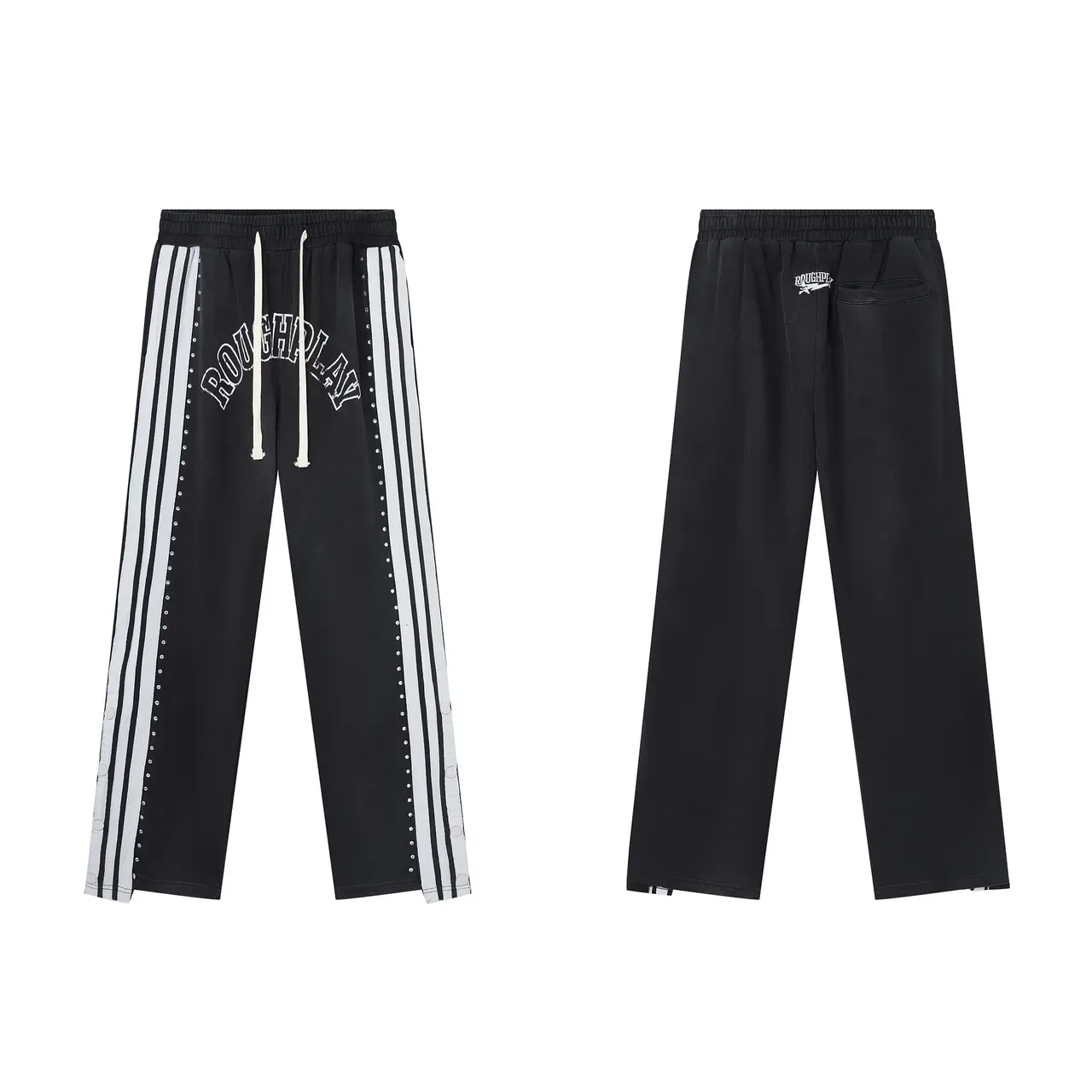 Roughplay Arch Logo Studded Stripe 卫裤 3