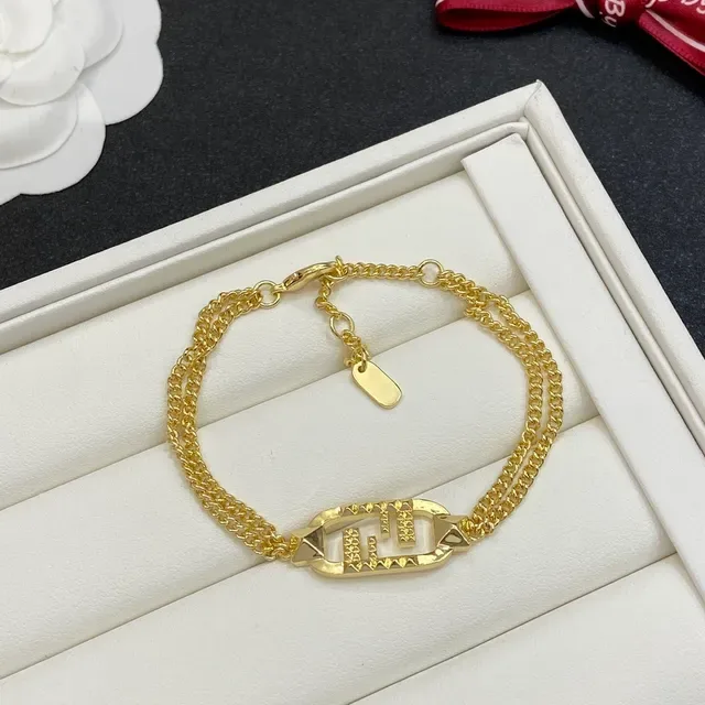 Silver and Gold Pavé Geometric Charm Chain Bracelets 2