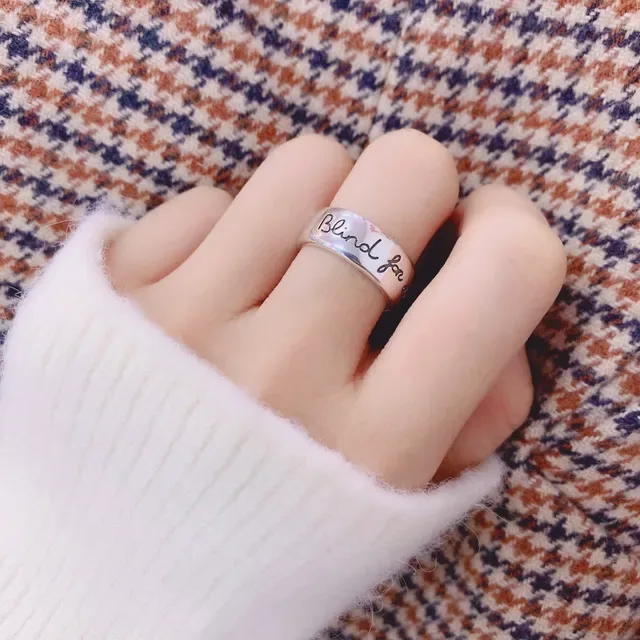 Silver Engraved Heart Motif Wide Band Ring 6