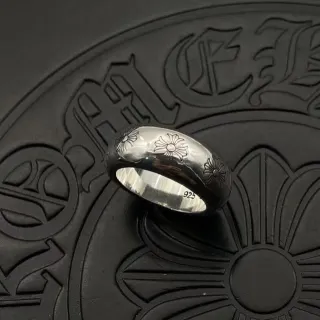 Silver Floral Engraved 925 Sterling Ring