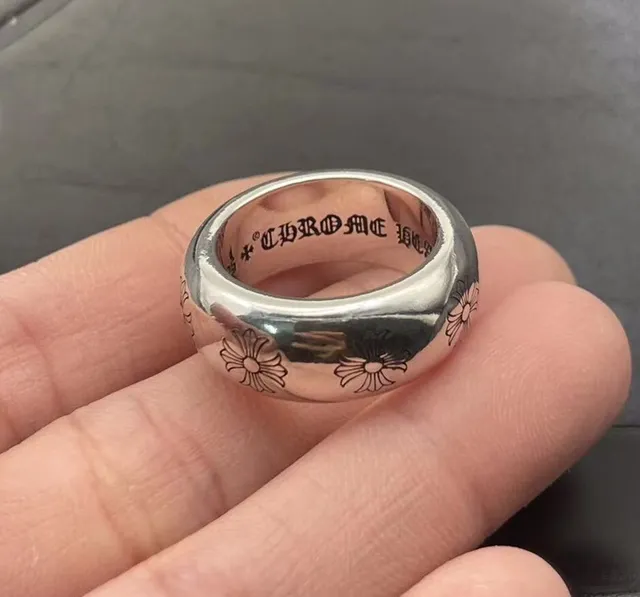 Silver Floral Engraved 925 Sterling Ring 4