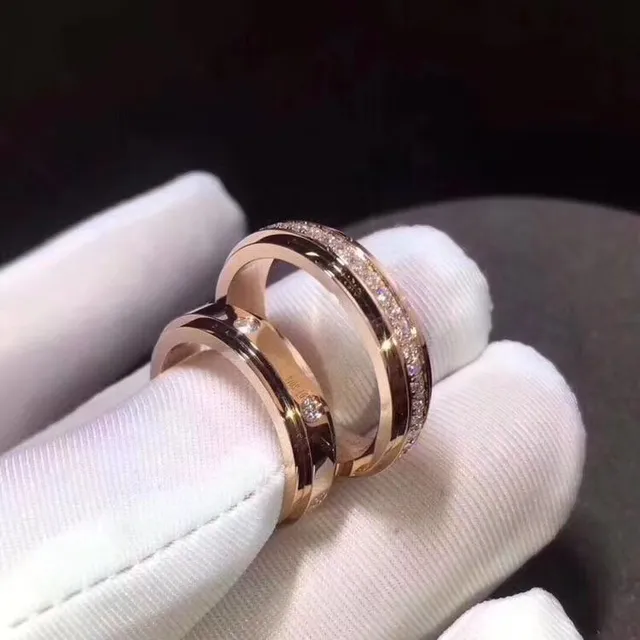 Silver Gold Stacked Band Rings Channel-Set Stones Ring 7