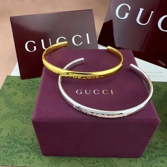 Silver-Tone Engraved 'Blind For Love' Open Cuff Bracelet 8