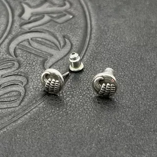 Silver-Toned Knuckle Fist Stud Earrings