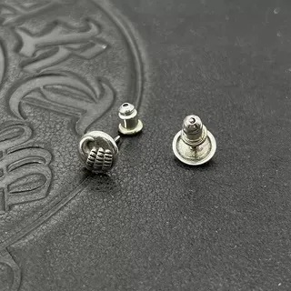 Silver-Toned Knuckle Fist Stud Earrings 3