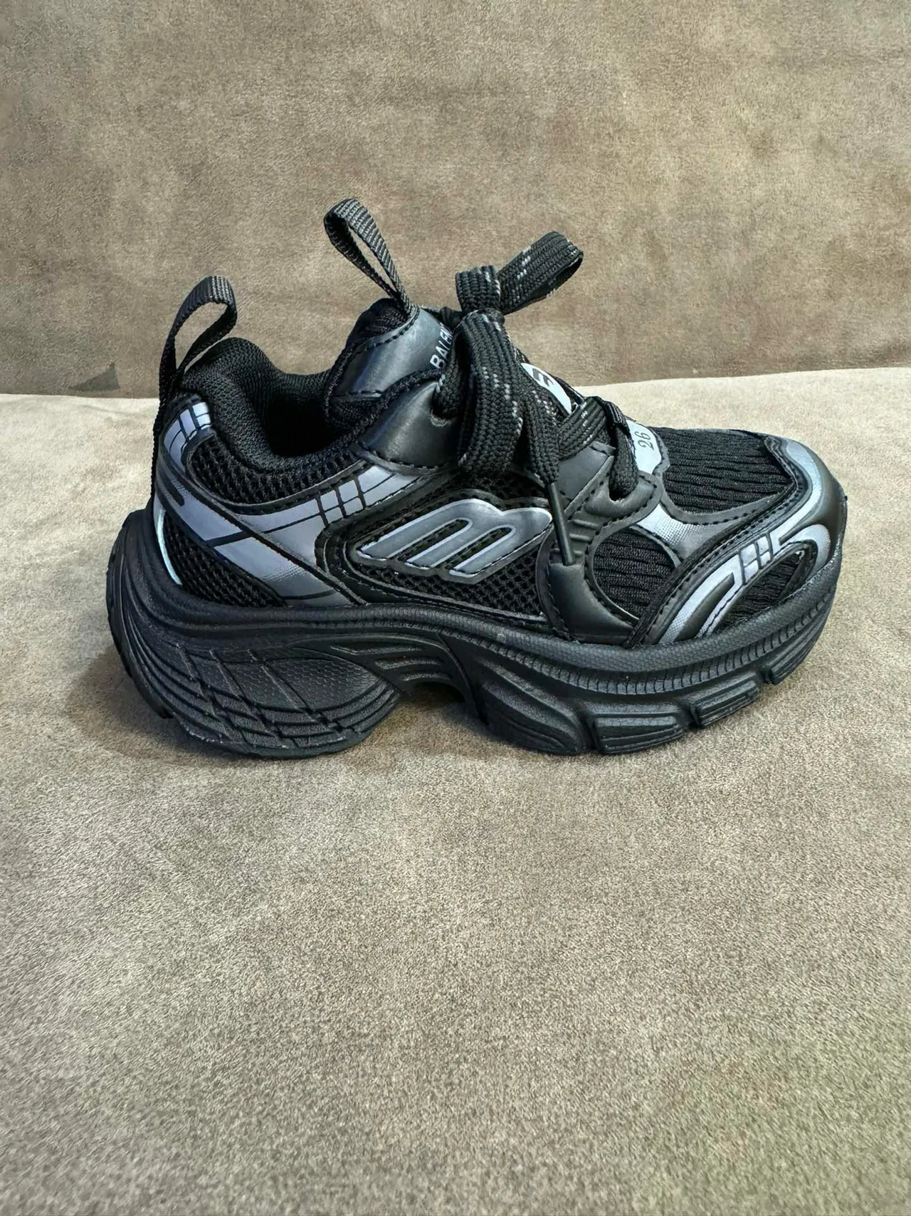 Skechers Silver Gray Sole Mesh And Synthetic Overlay Chunky Sneakers 4