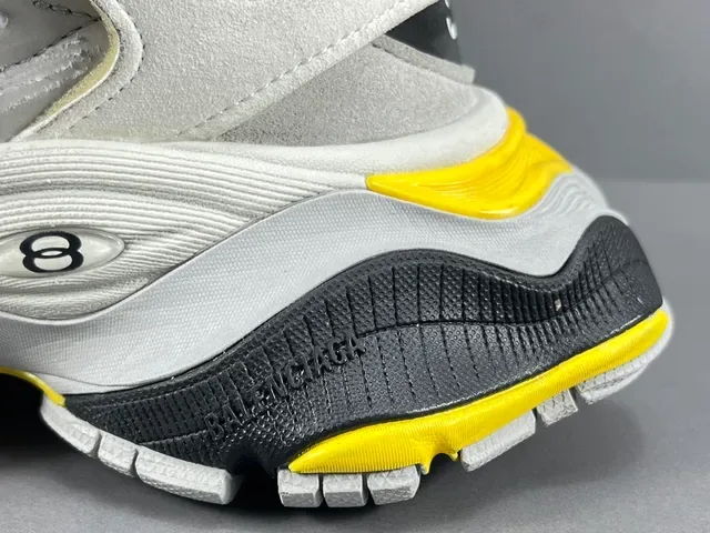 Skechers White Yellow Sole Layered Mesh And Synthetic Upper Chunky Sneakers 13