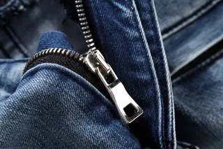 Slim-Fit Moto-Style Light Blue Denim Jeans 3