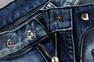 Slim-Fit Moto-Style Light Blue Denim Jeans 7