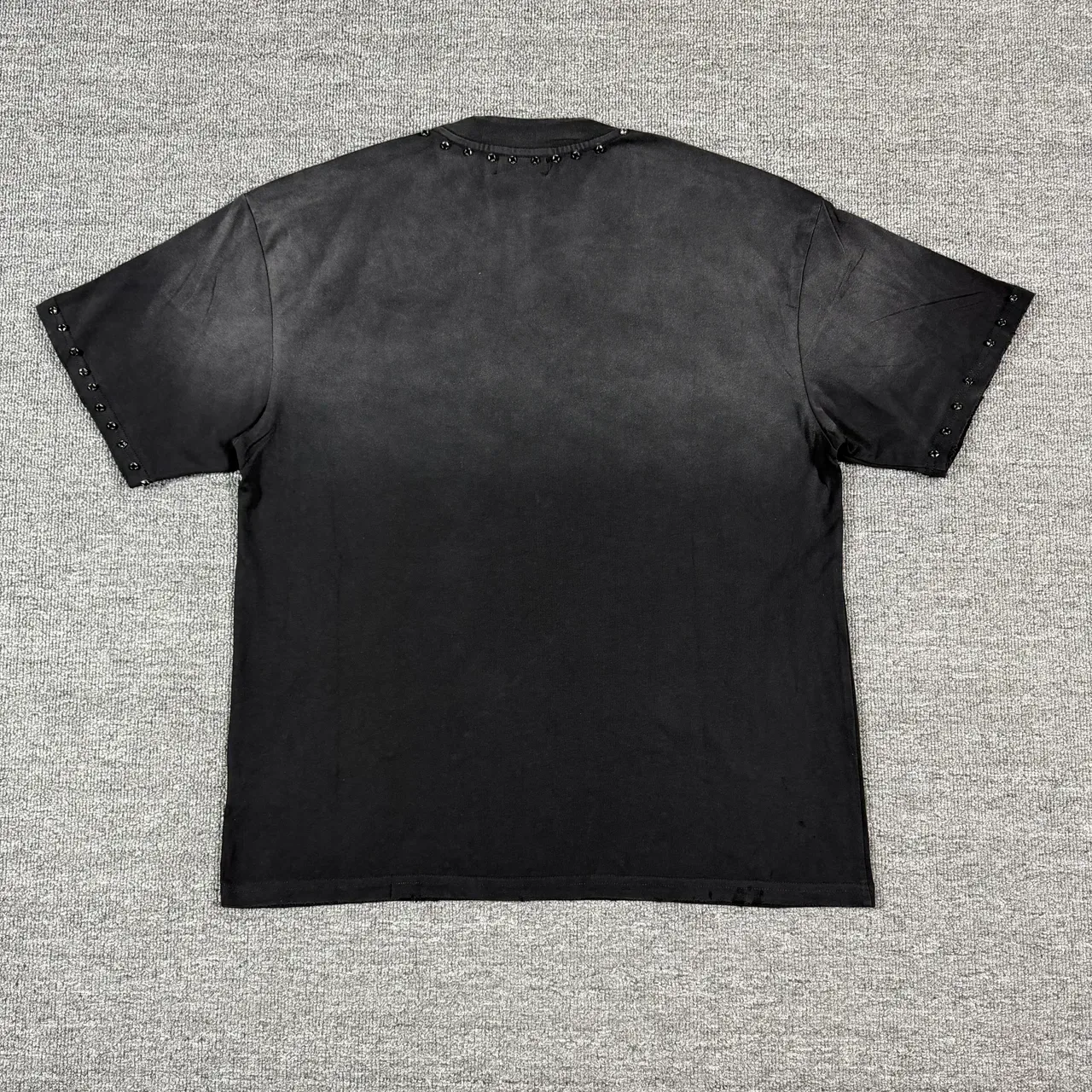 SUAA Studded Graphic Print Black Oversized T-Shirt 3
