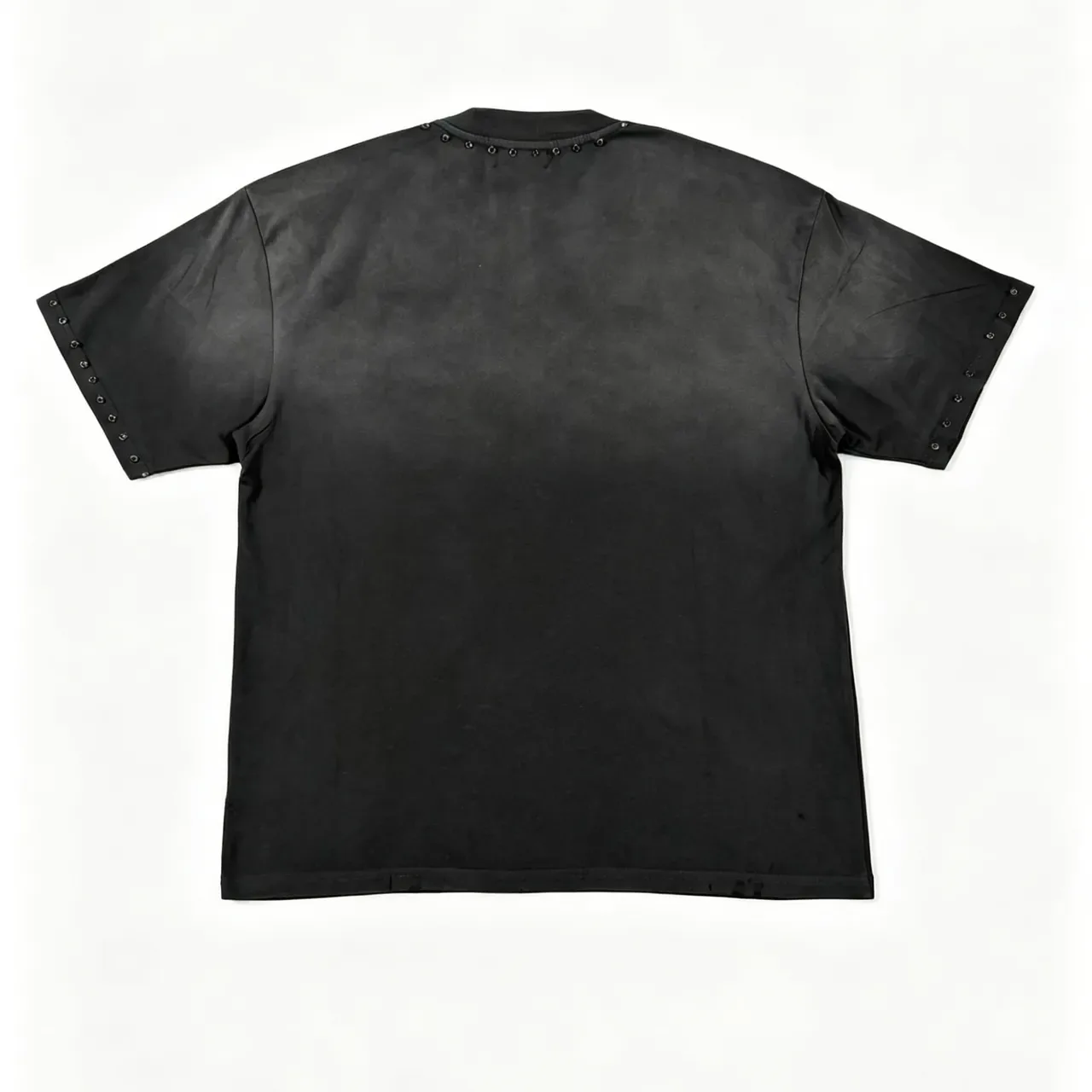SUAA Studded Graphic Print Black Oversized T-Shirt 6